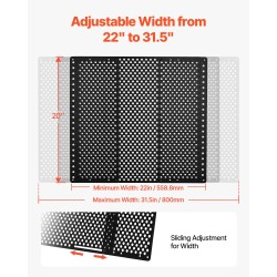 Säädettävä rautaritilä matkailuauton oveen 558–800 mm musta lemmikkiystävällinen