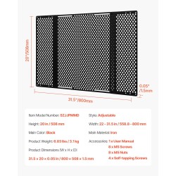 Säädettävä rautaritilä matkailuauton oveen 558–800 mm musta lemmikkiystävällinen