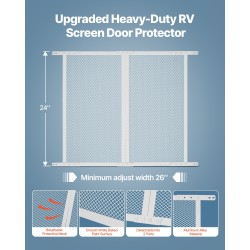 Oviverkon suojus alumiinirunkoinen 660 x 610 mm lemmikkiystävällinen hengittävä matkailuautoon