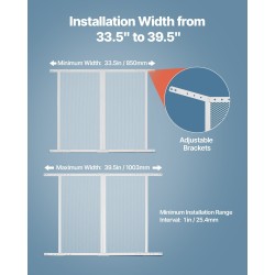 Matkailuauton oviverkko alumiiniseos 800x724 mm valkoinen lemmikeille