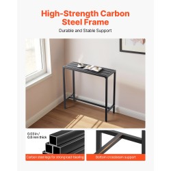 Baaripöytä 100 x 37,5 cm korkeus 98 cm Q195-teräsrunko vedenkestävä pöytätaso