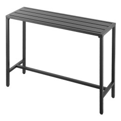 Baaripöytä teräsrunko vesitiivis kansi 1200 x 375 mm musta sisä ja ulkokäyttöön