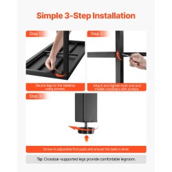 Baaripöytä teräsrunko vesitiivis kansi 1200 x 375 mm musta sisä- ja ulkokäyttöön