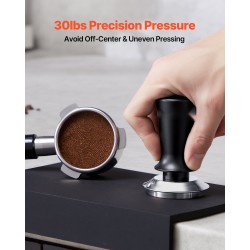 Espressotamperi jousikuormitteinen 51 mm 304 ruostumaton teräs ergonominen kahva