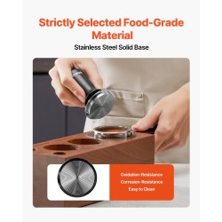 Espressotamperi jousikuormitteinen 51 mm 304 ruostumaton teräs ergonominen kahva