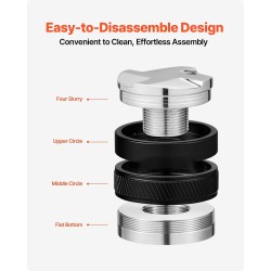 Manuaalinen kahvintiivistäjä ja jakaja 58 mm 304-ruostumaton teräs ja alumiiniseos säädettävällä korkeudella