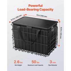 Taitettava metallinen takakori tavaratelineeseen 22 kg kantavuus irrotettava sisäpussi vedenpitävä suojapeite