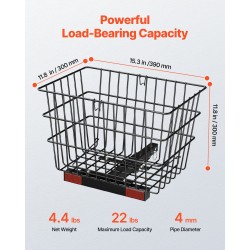 Metallinen takakori sähköskootteriin 10 kg kantavuus ruosteenkestävä pinnoite yhteensopiva 1-tuumaisen vetokoukun