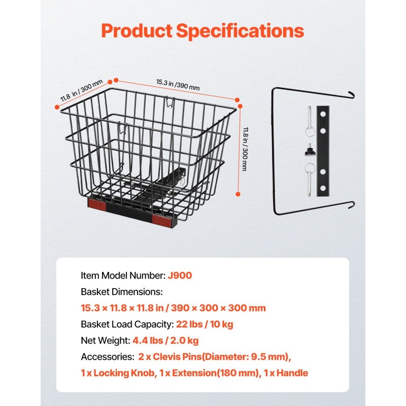 Metallinen takakori sähköskootteriin 10 kg kantavuus ruosteenkestävä pinnoite yhteensopiva 1-tuumaisen vetokoukun