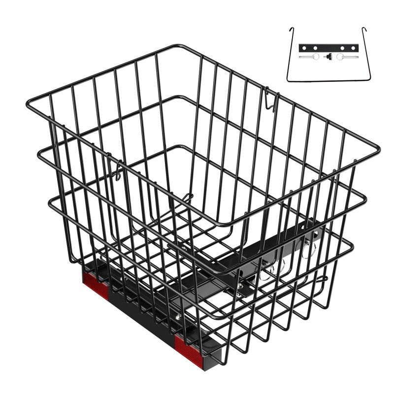 Metallinen takakori sähköskootteriin 10 kg kantavuus ruosteenkestävä pinnoite yhteensopiva 1-tuumaisen vetokoukun