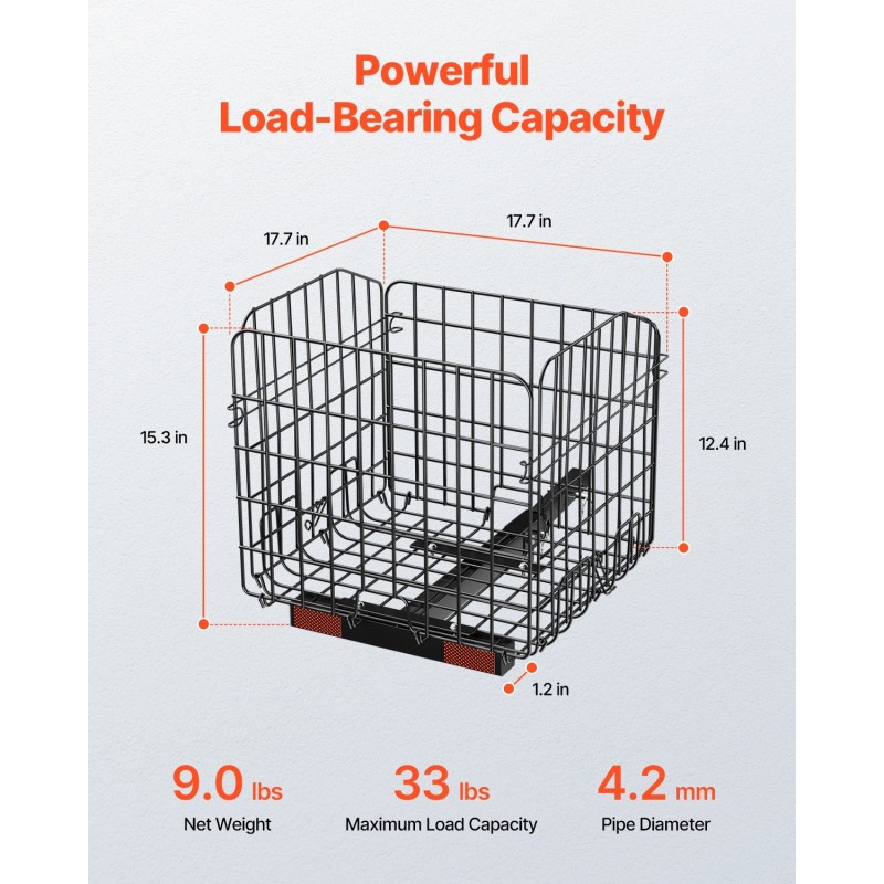 Taittuva metallinen takakori liikkuvuusskootteriin ruosteenestopinnoitettu viidentoista kilogramman kantavuus