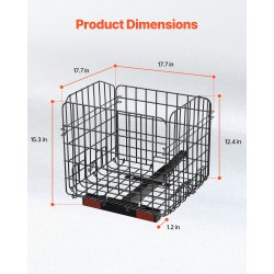 Taittuva metallinen takakori liikkuvuusskootteriin ruosteenestopinnoitettu viidentoista kilogramman kantavuus