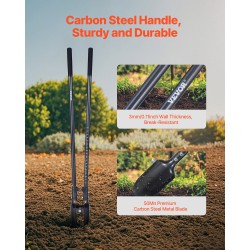 Käsikäyttöinen kuoppakaivuri puutarhaan ja maatilaan 145 mm halkaisija 1460 mm