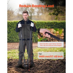 Käsikäyttöinen kuoppakaivuri puutarhaan ja maatilaan 145 mm halkaisija 1460 mm