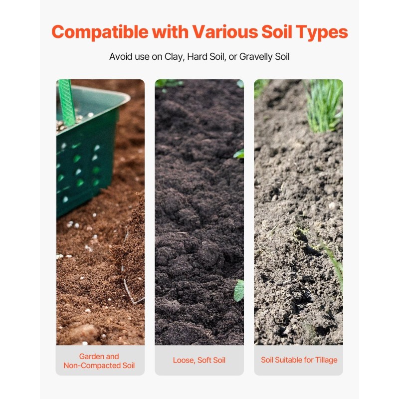 Käsikäyttöinen kuoppakaivuri puutarhaan ja maatilaan 145 mm halkaisija 1460 mm