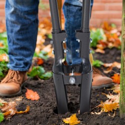 Käsikäyttöinen kuoppakaivuri puutarhaan ja maatilaan 145 mm halkaisija 1460 mm