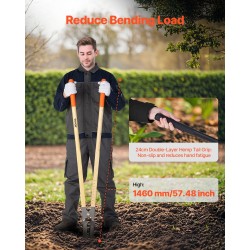 Käsikäyttöinen kuoppapora 110 mm halkaisija 1460 mm pituus puuvarsi 50Mn-terä puutarhaan