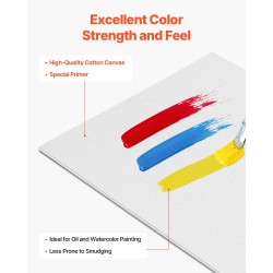 Maalauspohjapaneelisarja 24 kpl 229 x 305 mm esipohjustettu puuvilla MDF taustalevy