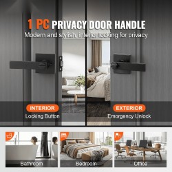 Ovenpainike mattamusta sinkkiseos 10 kpl yksityisyyssalvalla 35–45 mm oviin