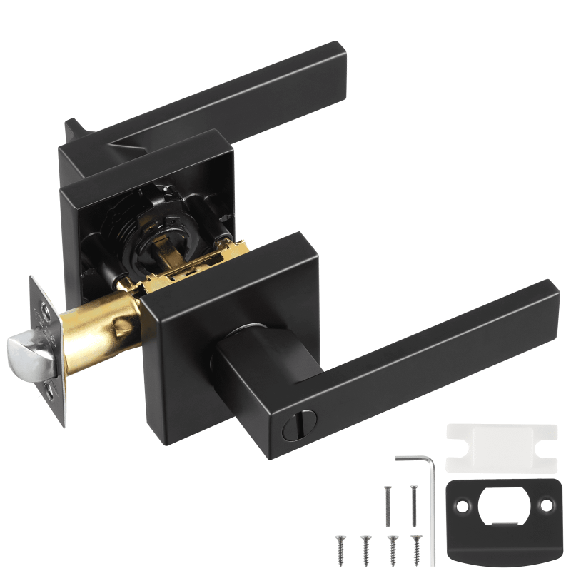 Ovenpainike mattamusta sinkkiseos 10 kpl yksityisyyssalvalla 35–45 mm oviin