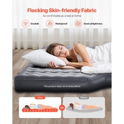 Auton ilmapatja Oxford-pintakangas PVC kaksi ilmakammiota harmaa 1950x1235x145 mm