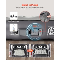 Auton ilmapatja takakonttiin PVC nukkapintainen sisäänrakenteinen pumppu sopii 4Runnerille ja Wranglerille