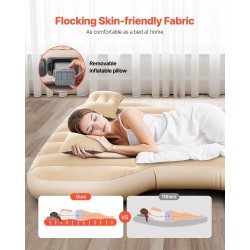 Auton tavaratilan ilmapatja PVC beige sisäänrakennetulla pumpulla Tesla Model Y 2020–2024