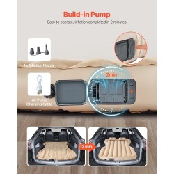 Auton tavaratilan ilmapatja PVC beige sisäänrakennetulla pumpulla Tesla Model Y 2020–2024