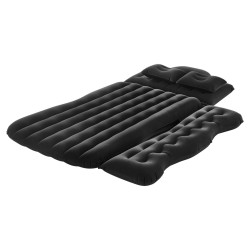 Auton ilmapatja nukkapinnalla PVC 1860x1130x120 mm mukana pumppu ja kaksi tyynyä musta