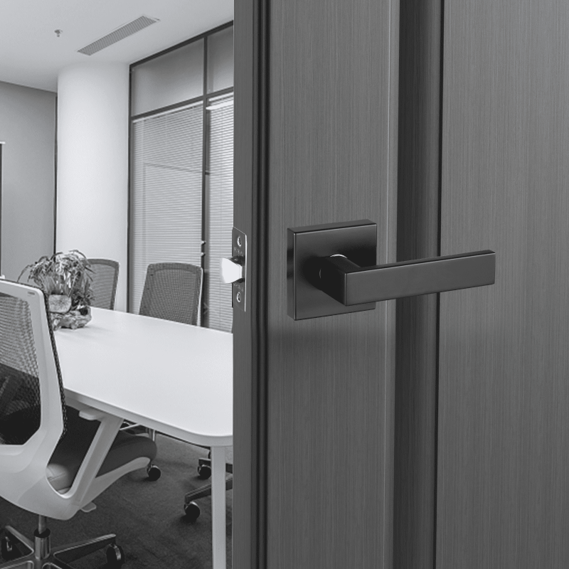 Välioven painikkeet sinkkiseos 6 kpl mattamusta ei-lukittava käännettävä sisäoviin