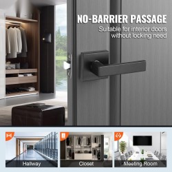 Läpikulkukahva sinkkiseos mattamusta sisäoviin ovipaksuus 35–45 mm telki 60–70 mm 1 kpl