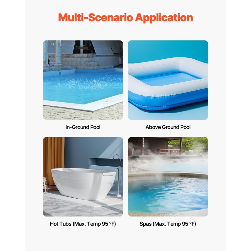 Akkukäyttöinen altaan imuri 60 minuutin käyttöaika neljällä harjapäällä
