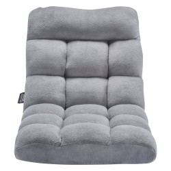 Lattianojatuoli 14-portainen selkänoja korkeatiheyksinen kierrätetty vaahtopehmuste teräsrunko harmaa