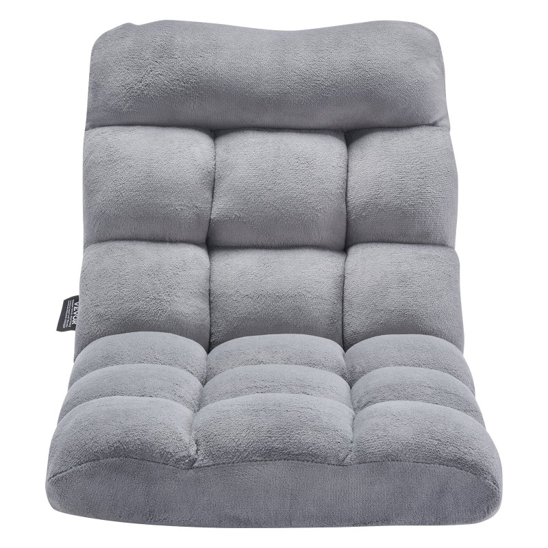 Lattianojatuoli 14-portainen selkänoja korkeatiheyksinen kierrätetty vaahtopehmuste teräsrunko harmaa