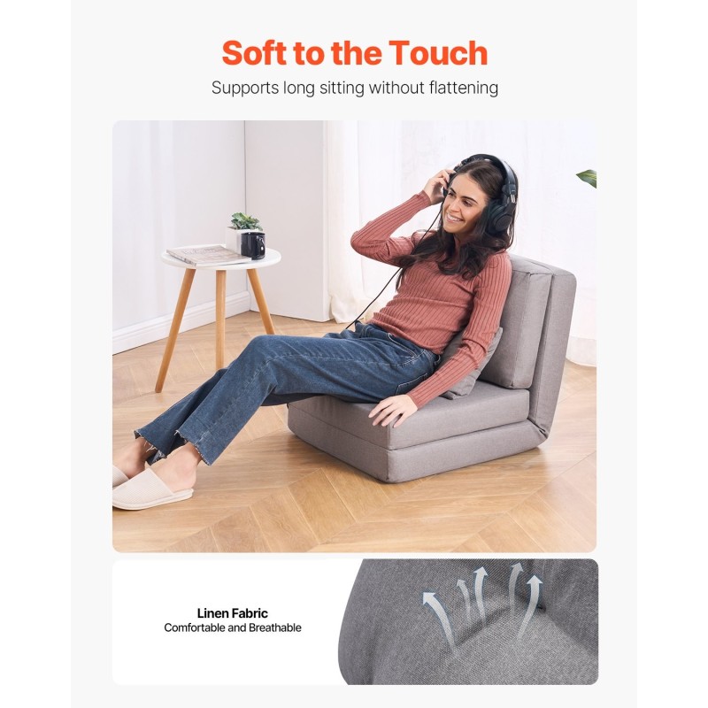 Lattiatason nojatuoli 5-portainen säädettävä selkänoja metallirunko harmaa