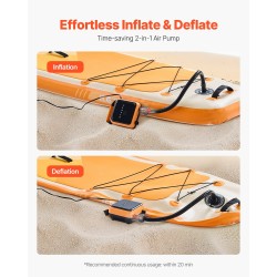 Sähköpumppu SUP-laudoille 12 voltin 6 esiasetusta kompaktilla kantorepulla