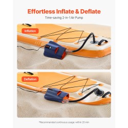 Ilmapumppu ABS-muovinen SUP-laudoille ja kajakeille 12V 22 PSI
