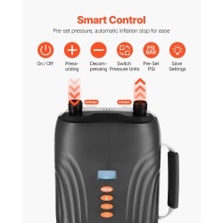 Langaton ilmapumppu SUP-laudoille sisäisellä 4000 mAh akulla 7 suutinta