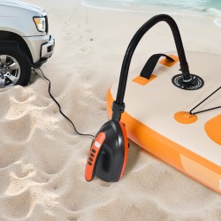 Sähkökäyttöinen muovinen ilmapumppu SUP-laudoille 12V digitaalinäytöllä 20 PSI