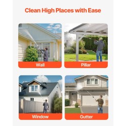 Alumiininen teleskooppinen painepesurin jatkovarsi 6,36 m 275 barin paineelle