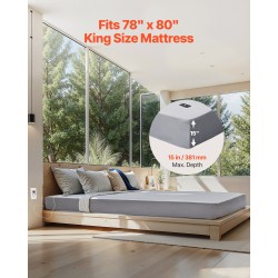 Maadoituslakana puuvillaa ja hopeakuitua suuri parivuode harmaa