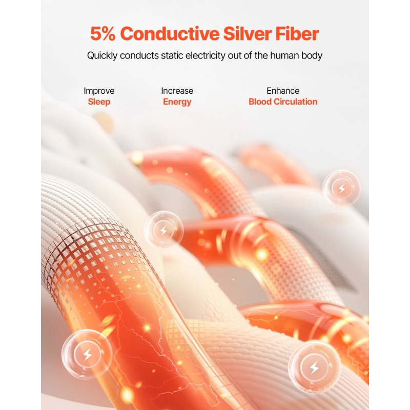 Maadoitettava aluslakana kingkoko 95% puuvillaa 5% hopeakuitua harmaa