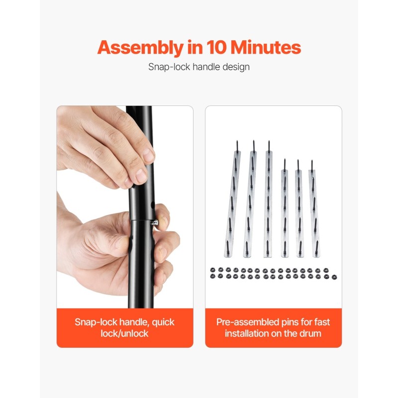 Rullaava käsikäyttöinen nurmikon ilmaaja rautainen 21 tuuman 33 piikkiä