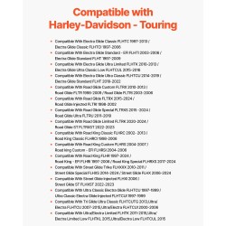 Moottoripyörän irrotettava selkänoja 310 mm musta keinonahka Harley-Davidson Touring