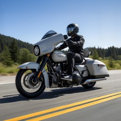 Moottoripyörän irrotettava selkänoja 310 mm musta keinonahka Harley-Davidson Touring