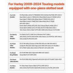 Moottoripyörän selkätuki irrotettava vettä hylkivä nahka ja ruostumaton runko Harley Touring 2009–2024