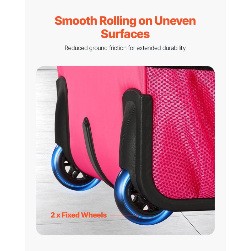 Rullaava kannettavan tietokoneen laukku 17,3-tuumaiselle 290PVC-komposiittikankaasta vedenpitävällä pinnoitteella kahdella