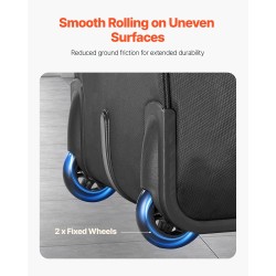 Tietokonelaukku Oxford-kankaasta pyörillä ja säädettävällä vetokahvalla enintään 17,3 tuuman kannettavalle