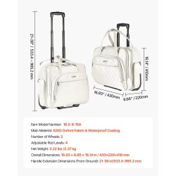 Rullattava laukku kannettavalle 15,6-tuumaiselle 420D-kangas vedenpitävä pinnoite