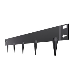 Galvanoitu teräsreunus 5 kpl 990x156 mm musta nurmikon rajaamiseen